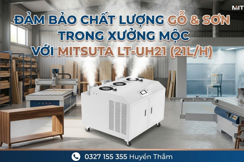 ĐẢM BẢO CHẤT LƯỢNG GỖ & SƠN TRONG XƯỞNG MỘC VỚI MITSUTA LT-UH21 (21L/H)