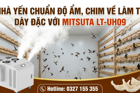 Máy Tạo Ẩm Siêu Âm Công Nghiệp MITSUTA LT-UH09 (9L/h) Cho Nhà Yến